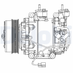 Kompressor,kliimaseade DELPHI CS20510