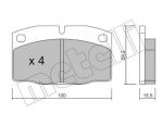 Piduriklotsi komplekt,ketaspidur METELLI 22-0044-0