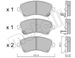 Piduriklotsi komplekt,ketaspidur METELLI 22-0446-0