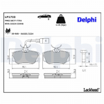 Piduriklotsi komplekt,ketaspidur DELPHI LP1733