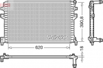 Radiaator,mootorijahutus DENSO DRM02018