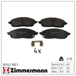 Piduriklotsi komplekt,ketaspidur ZIMMERMANN 26742.190.2