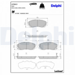 Piduriklotsi komplekt,ketaspidur DELPHI LP3613