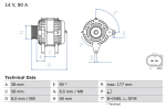 Generaator BOSCH 0 986 049 101