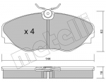 Piduriklotsi komplekt,ketaspidur METELLI 22-0338-0
