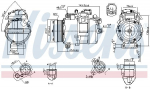 Kompressor,kliimaseade NISSENS 890012