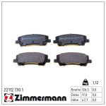 Piduriklotsi komplekt,ketaspidur ZIMMERMANN 22112.170.1