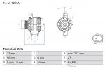 Generaator BOSCH 0 986 084 710