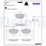 Piduriklotsi komplekt,ketaspidur DELPHI LP3973