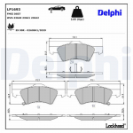 Piduriklotsi komplekt,ketaspidur DELPHI LP1693