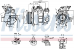 Kompressor,kliimaseade NISSENS 890793