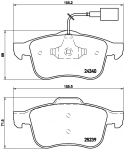Piduriklotsi komplekt,ketaspidur BREMBO P 23 132