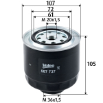 K&uuml;tusefilter VALEO 587737