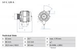 Generaator BOSCH 0 986 049 061
