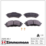 Piduriklotsi komplekt,ketaspidur ZIMMERMANN 25895.185.1