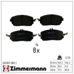 Piduriklotsi komplekt,ketaspidur ZIMMERMANN 26581.180.1