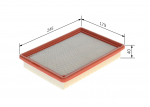 &Otilde;hufilter BOSCH 1 457 433 253