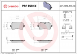 Piduriklotsi komplekt,ketaspidur BREMBO P85150NX