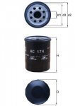 H&uuml;draulikafilter,automaatk&auml;igukast MAHLE HC 174