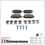 Piduriklotsi komplekt,ketaspidur ZIMMERMANN 25733.170.2