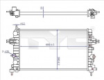 Radiaator,mootorijahutus TYC 725-0036-R