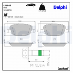 Piduriklotsi komplekt,ketaspidur DELPHI LP1845