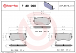 Piduriklotsi komplekt,ketaspidur BREMBO P 30 008
