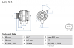 Generaator BOSCH 0 986 042 620