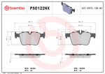 Piduriklotsi komplekt,ketaspidur BREMBO P50122NX
