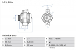 Generaator BOSCH 0 986 041 530