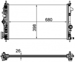 Radiaator,mootorijahutus MAHLE CR 1103 000P