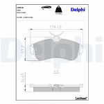 Piduriklotsi komplekt,ketaspidur DELPHI LP616