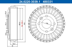 Piduritrummel ATE 24.0220-3039.1