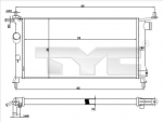 Radiaator,mootorijahutus TYC 725-0020
