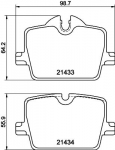 Piduriklotsi komplekt,ketaspidur HELLA 8DB 355 040-911