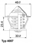 Termostaat,Jahutusvedelik BorgWarner (Wahler) 4007.80D