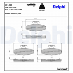 Piduriklotsi komplekt,ketaspidur DELPHI LP1420