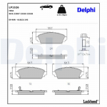 Piduriklotsi komplekt,ketaspidur DELPHI LP1526