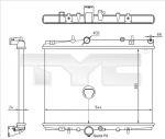 Radiaator,mootorijahutus TYC 726-0018-R