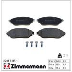Piduriklotsi komplekt,ketaspidur ZIMMERMANN 22087.185.1