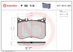 Piduriklotsi komplekt,ketaspidur BREMBO P 50 114