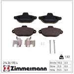 Piduriklotsi komplekt,ketaspidur ZIMMERMANN 21436.170.4