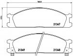 Piduriklotsi komplekt,ketaspidur BREMBO P 24 026