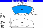 Piduriklotsi komplekt,ketaspidur ATE 13.0460-2896.2