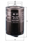 &Otilde;lifilter MAHLE OC 51 OF