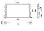 Radiaator,mootorijahutus MAHLE CR 2265 000P