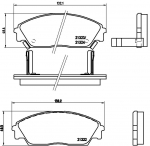 Piduriklotsi komplekt,ketaspidur BREMBO P 28 016