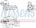 Radiaator,heitgaaside tagasijooks NISSENS 989289