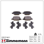 Piduriklotsi komplekt,ketaspidur ZIMMERMANN 23517.160.1