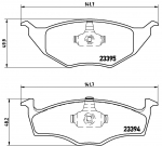 Piduriklotsi komplekt,ketaspidur BREMBO P 85 055